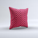 Red & Black Sketch Chevron  Ink-Fuzed Decorative Throw Pillow