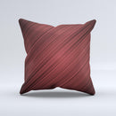 Red Diagonal Thin HD Stripes  Ink-Fuzed Decorative Throw Pillow
