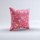 Red Martini Drinks With Lemons Ink-Fuzed Decorative Throw Pillow