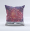 The Red and Blue Glowing Orbs with Silver Sparkle ink-Fuzed Decorative Throw Pillow