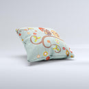 Retro Christmas Owls with Ornaments  Ink-Fuzed Decorative Throw Pillow