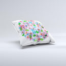 The Rounded Flower Cluster ink-Fuzed Decorative Throw Pillow