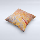 Rusty Metal with Jagged Edge  Ink-Fuzed Decorative Throw Pillow