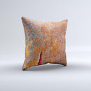 Rusty Metal with Jagged Edge  Ink-Fuzed Decorative Throw Pillow