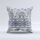 The Sacred Elephant Pattern ink-Fuzed Decorative Throw Pillow