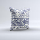 The Sacred Elephant Pattern ink-Fuzed Decorative Throw Pillow