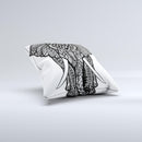 The Sacred Ornate Elephant ink-Fuzed Decorative Throw Pillow