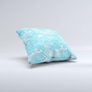 Seamless Blue Waves  Ink-Fuzed Decorative Throw Pillow