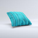 Signature Blue Wood Planks Ink-Fuzed Decorative Throw Pillow