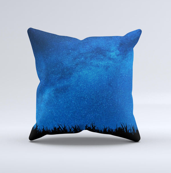 The Silhouette Night Sky ink-Fuzed Decorative Throw Pillow