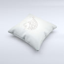 Simple Vintage Bird on a String  Ink-Fuzed Decorative Throw Pillow