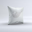 Simple Vintage Bird on a String  Ink-Fuzed Decorative Throw Pillow