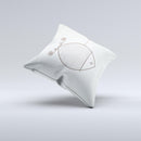 Simple Vintage Fish on String  Ink-Fuzed Decorative Throw Pillow