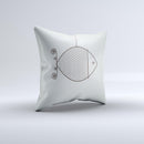 Simple Vintage Fish on String  Ink-Fuzed Decorative Throw Pillow