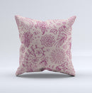 Sketched Lace Patterns V21  Ink-Fuzed Decorative Throw Pillow