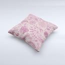 Sketched Lace Patterns V21  Ink-Fuzed Decorative Throw Pillow