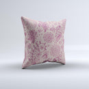 Sketched Lace Patterns V21  Ink-Fuzed Decorative Throw Pillow