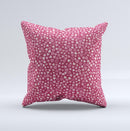 Small Pink Hearts Collage  Ink-Fuzed Decorative Throw Pillow