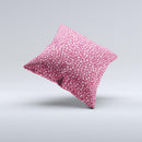 Small Pink Hearts Collage  Ink-Fuzed Decorative Throw Pillow