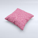 Small Pink Hearts Collage  Ink-Fuzed Decorative Throw Pillow