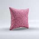 Small Pink Hearts Collage  Ink-Fuzed Decorative Throw Pillow