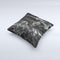 The Smooth Black Marble ink-Fuzed Decorative Throw Pillow