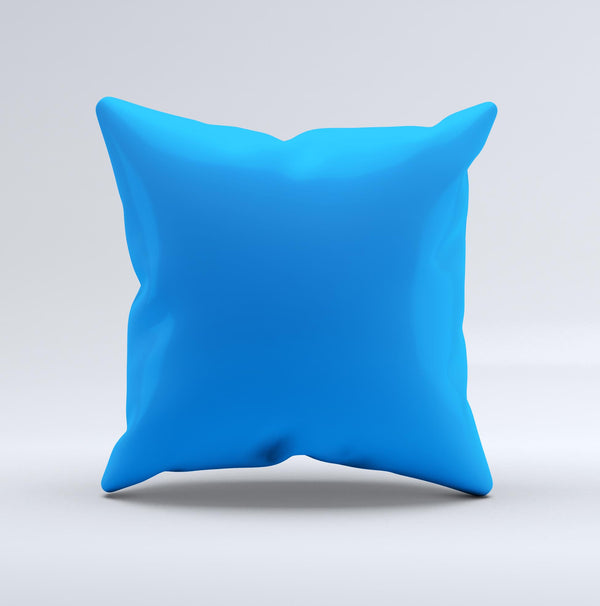Solid Blue  Ink-Fuzed Decorative Throw Pillow