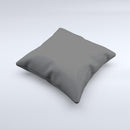 Solid Dark Gray  Ink-Fuzed Decorative Throw Pillow