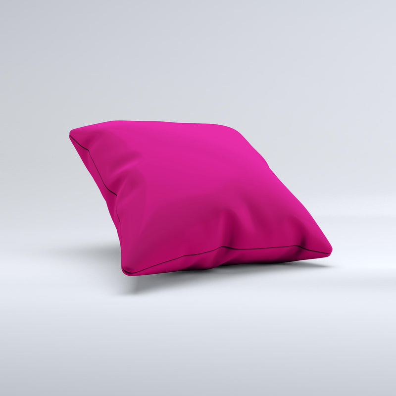 Solid Dark Pink V2  Ink-Fuzed Decorative Throw Pillow