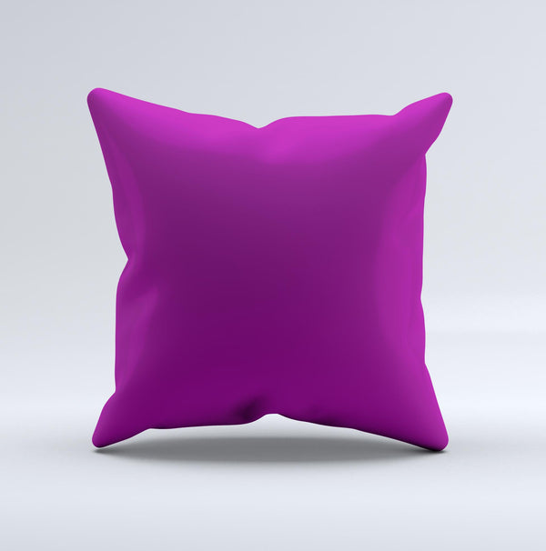 Solid Dark Purple  Ink-Fuzed Decorative Throw Pillow