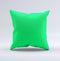 Solid Green V2  Ink-Fuzed Decorative Throw Pillow
