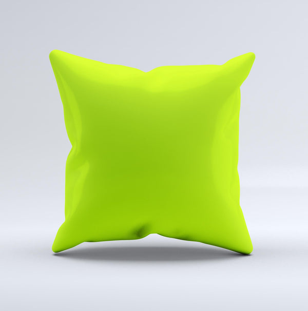 Solid Green V3  Ink-Fuzed Decorative Throw Pillow