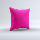 Solid Pink V2  Ink-Fuzed Decorative Throw Pillow
