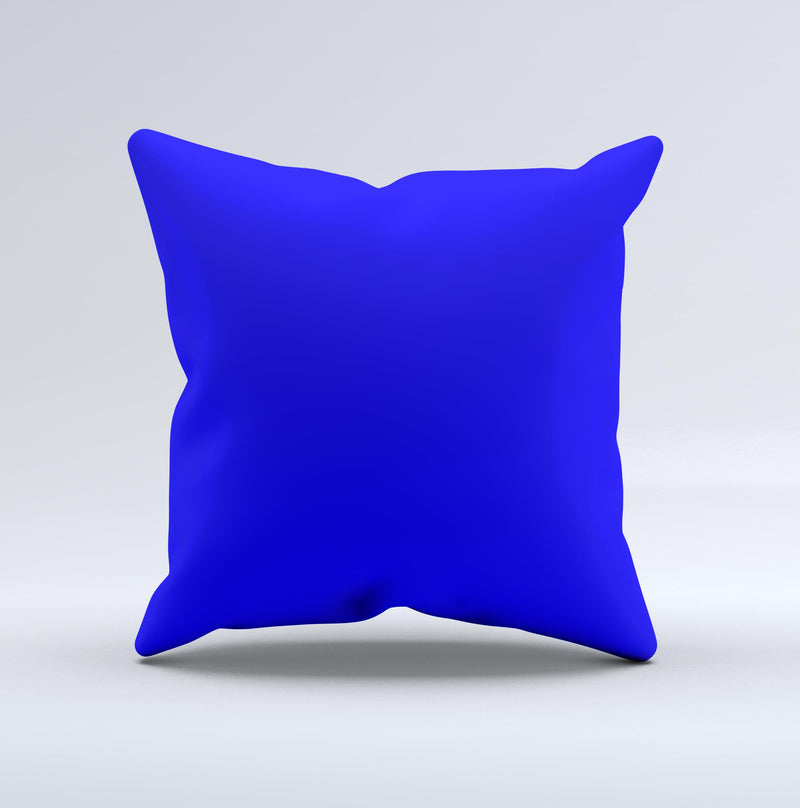 Solid Royal Blue  Ink-Fuzed Decorative Throw Pillow