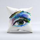 The Soul Stare Eye ink-Fuzed Decorative Throw Pillow