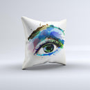 The Soul Stare Eye ink-Fuzed Decorative Throw Pillow