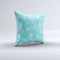 The Stenciled Feather Pattern ink-Fuzed Decorative Throw Pillow