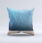 The Strachted Blue and Gold ink-Fuzed Decorative Throw Pillow