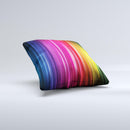 Straight Abstract Vector Color-Strands  Ink-Fuzed Decorative Throw Pillow