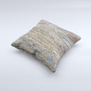 Straight Aged Wood Planks  Ink-Fuzed Decorative Throw Pillow