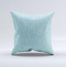 Subtle Blue Floral Laced Ink-Fuzed Decorative Throw Pillow