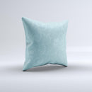 Subtle Blue Floral Laced Ink-Fuzed Decorative Throw Pillow