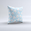 Subtle Blue & White Faced Cats  Ink-Fuzed Decorative Throw Pillow