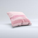 Subtle Pink Polka Dot with Ribbon Ink-Fuzed Decorative Throw Pillow