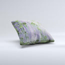 Subtle Purple Metal with Light Green Rust  Ink-Fuzed Decorative Throw Pillow