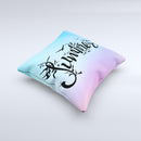 The Summer Black Seagulls ink-Fuzed Decorative Throw Pillow
