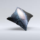 Swirling Glowing Starry Galaxy  Ink-Fuzed Decorative Throw Pillow