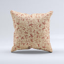 Tan & Brown Vintage Deer Collage Ink-Fuzed Decorative Throw Pillow