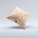 Tan & Brown Vintage Deer Collage Ink-Fuzed Decorative Throw Pillow