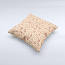 Tan & Brown Vintage Deer Collage Ink-Fuzed Decorative Throw Pillow
